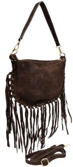 Bordeaux Leren Tas Kastanjebruin