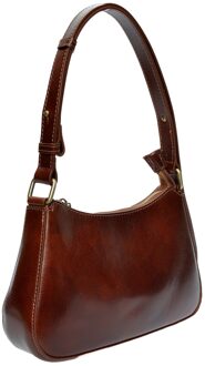 Bordeaux Leren Tas Kastanjebruin