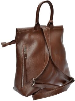 Bordeaux Leren Tas Kastanjebruin