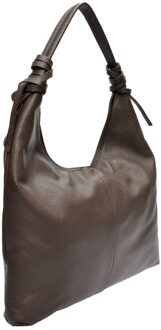 Bordeaux Leren Tas Kastanjebruin