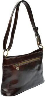 Bordeauxleren Tas Kastanjebruin - One Size