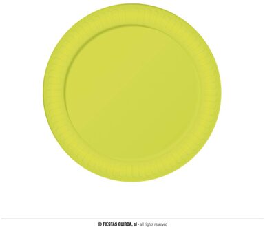 Borden Neon Geel 23cm (6st) Geel - Beige - Creme