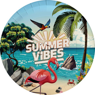 Borden Summer vibes Hawaii (8st) Multikleur - Print