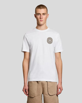 Borders label grafic t-shirt off-white Ecru