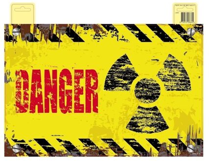 Bordje met danger waarschuwing Geel