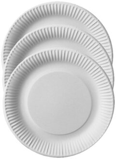 Bordjes - 150x - D23 cm - karton - wegwerpbordjes - feestbordjes composteerbaar