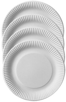 Bordjes - 200x - D23 cm - karton - wegwerpbordjes - feestbordjes composteerbaar