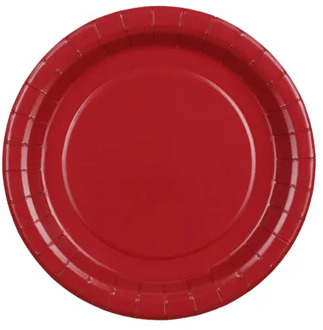 Bordjes Donkerrood 18cm (6st) Rood - Zalm