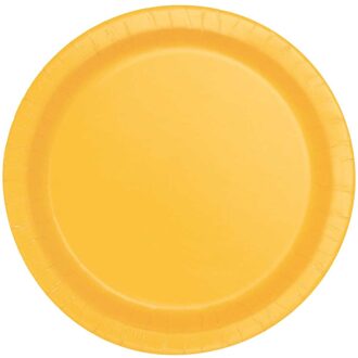 Bordjes Geel 20 Stuks - 18 cm Geel - Beige - Creme