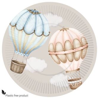 Bordjes Gender Reveal Luchtballon Classic (8st) Multikleur - Print