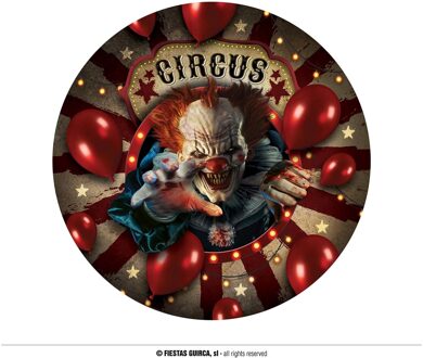 Bordjes Halloween Circus Horror Clown (6st) Multikleur - Print