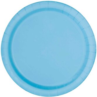 Bordjes Lichtblauw 20 Stuks - 18 cm