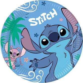 Bordjes Stitch & Angel 23cm (8st) Multikleur - Print
