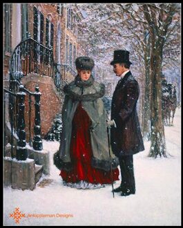 Borduren Geteld Borduurpakketten Handwerken-Ambachten 14 ct DMC kleur DIY Arts Handgemaakte Decor-Winter Romantiek