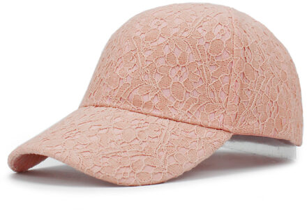 Borduren Kant Hoeden Ademend Snapback Baseball Cap Buitensporten Zon Caps Skateboarding Hiphop Hoed Man Vrouw Hoed roze