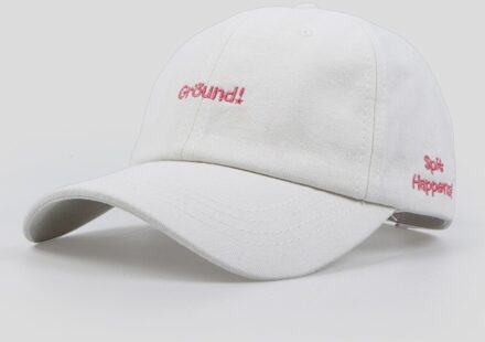 Borduren Letters Hoeden Voor Vrouwen Baseball Hoeden Geel Katoen Soft Top Mens Cap Zwart Beige Wit Vader Hoeden