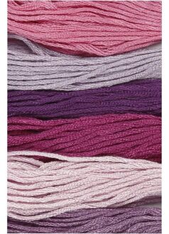 Borduurgaren - 6x stuks - paars tinten - 1 mm - ca. 8 meter