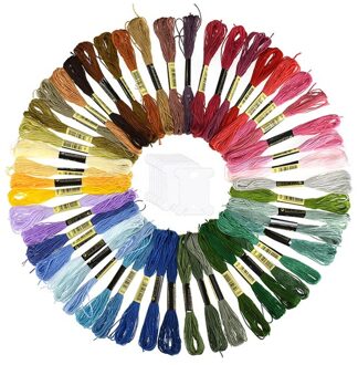 Borduurwerk Floss 50 Strengen Regenboog Kleur Borduurgaren Kruissteek Floss Kruissteek Draad Kleur Polyester Katoen Embroid