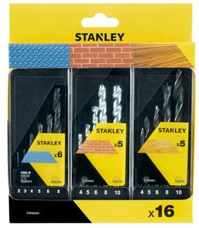 Borenset Sta56045-qz Metaal/hout/steen 16 Stuks