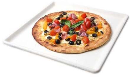 Boretti Pizzaplaat - L 34,7 x B 35,2 cm Wit