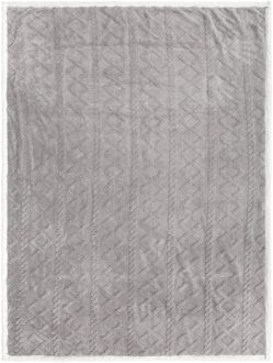 Borg fleece gevoerde deken (Grijs) - One Size