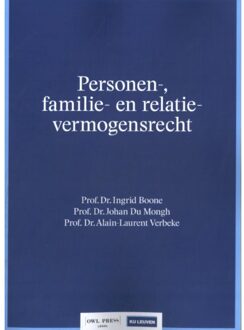 Borgerhoff & Lamberigts Personen-, Familie- En Familiaal Vermogensrecht - Syllabus - Ingrid Boone