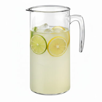 Borgonovo water karaf van 1,1 Liter - transparant glas - Sapkannen - waterkannen - schenkkannen