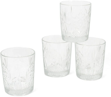 Bormioli 4x Stuks tumbler waterglazen/whiskyglazen 400 ml - Whiskeyglazen Transparant