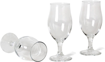 Bormioli 9x Stuks speciaalbier glazen set - 260 ml - tulpvormige bierglazen op voet