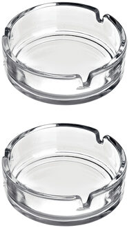 Bormioli Asbak - 3x - transparant - 11 cm - glas - rond