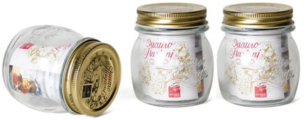 Bormioli kruidenpotje - 12x - met schroefdop - 0,25 liter - glas - vaatwasserbestendig