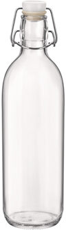 Bormioli Rocco 1x Beugelflessen/weckflessen transparant 1 liter 28 cm
