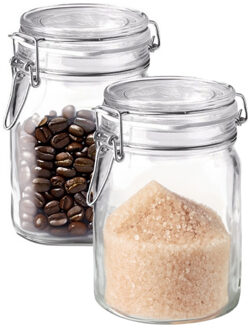 Bormioli Rocco 2x Weckpotten met beugelsluiting 1 liter - Action products