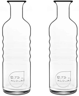 Bormioli Rocco 3x Glazen water karaffen van 750 ml Optima- Sapkannen/waterkannen/schenkkannen