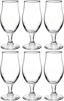 Bormioli Rocco 6x Stuks luxe bierglazen voor speciaalbier 520 ml Transparant