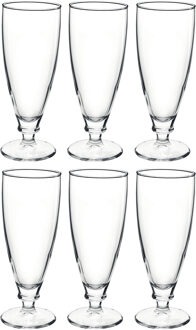 Bormioli Rocco 6x Stuks luxe Harmonia bierglazen op voet 380 ml