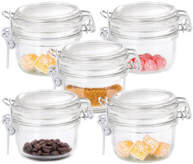 Bormioli Rocco 8x stuks weckpotten met klepdeksel 125 ml - Action products