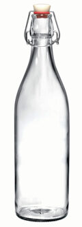 Bormioli Rocco beugelfles/waterfles - 1000 ml - transparant - Weckpotten