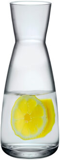 Bormioli Rocco Drank/water karaf of kleine vaas - glas - transparant - D10 cm x H25 cm - 1000 ML - Karaffen