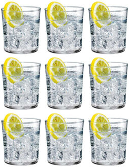 Bormioli Rocco Drinkglazen Bodega - 9x stuks - transparant - 370 ml - Waterglazem/sapglas