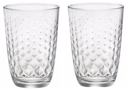 Bormioli Rocco Drinkglazen Glit - 6x stuks - glas - 390 ml - transparant