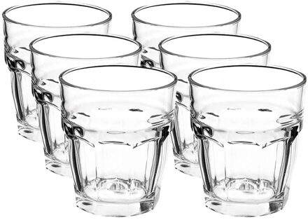 Bormioli Rocco Drinkglazen/waterglazen - 18x - transparant - 270 ml - Rock Bar style