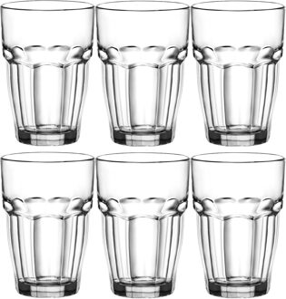 Bormioli Rocco Drinkglazen/Waterglazen - tumbler - 6x stuks - glas - 360 ml - Drinkglazen Transparant