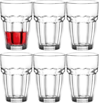 Bormioli Rocco Drinkglazen/Waterglazen - tumbler - 6x stuks - glas - 360 ml
