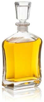 Bormioli Rocco Glazen decoratie fles/karaf 700 ml/26 cm voor water of likeuren - Whiskeykaraffen Transparant