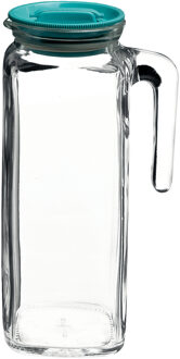 Bormioli Rocco glazen schenkkan met deksel - 1 liter - Sapkannen/waterkannen