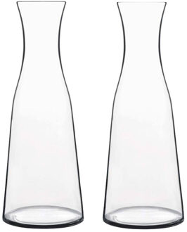 Bormioli Rocco Glazen water karaffen van 1 Liter - 2x - Atelier- Sapkannen/waterkannen/schenkkannen