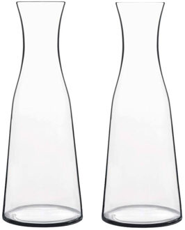 Bormioli Rocco Glazen water karaffen van 1 Liter - 4x - Atelier- Sapkannen/waterkannen/schenkkannen