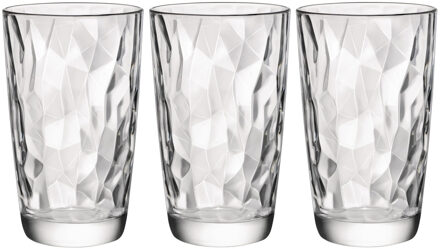 Bormioli Rocco longdrink glazen - 3x stuks - 470 ml - sap/water/drinkglazen Transparant