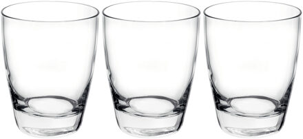 Bormioli Rocco Set van 3x stuks tumbler waterglazen/drinkglazen transparant 280 ml - Drinkglazen